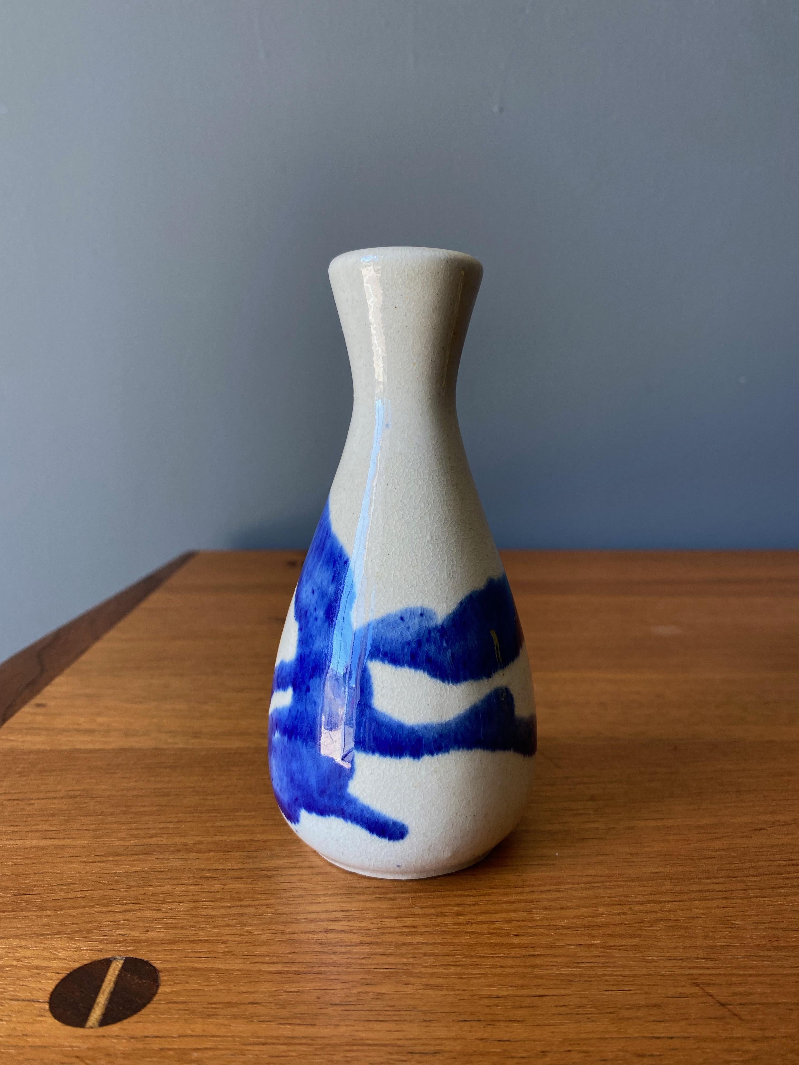 Turned Vintage Ceramic Vase For Sale