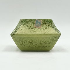 Vintage Ceramic Vase in Sage Green Bertoncello – 70s Handmade Masterpiece