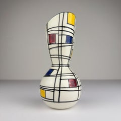 Vintage Ceramic Vase, Italy, Mid-Century Design, 1970s, 19 cm Tall
