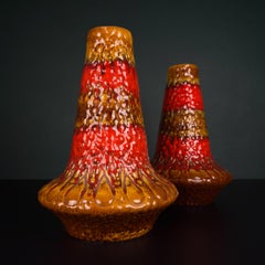 Vintage ceramic vase LAVA by KIL Liboje, Yugoslavia 1960s