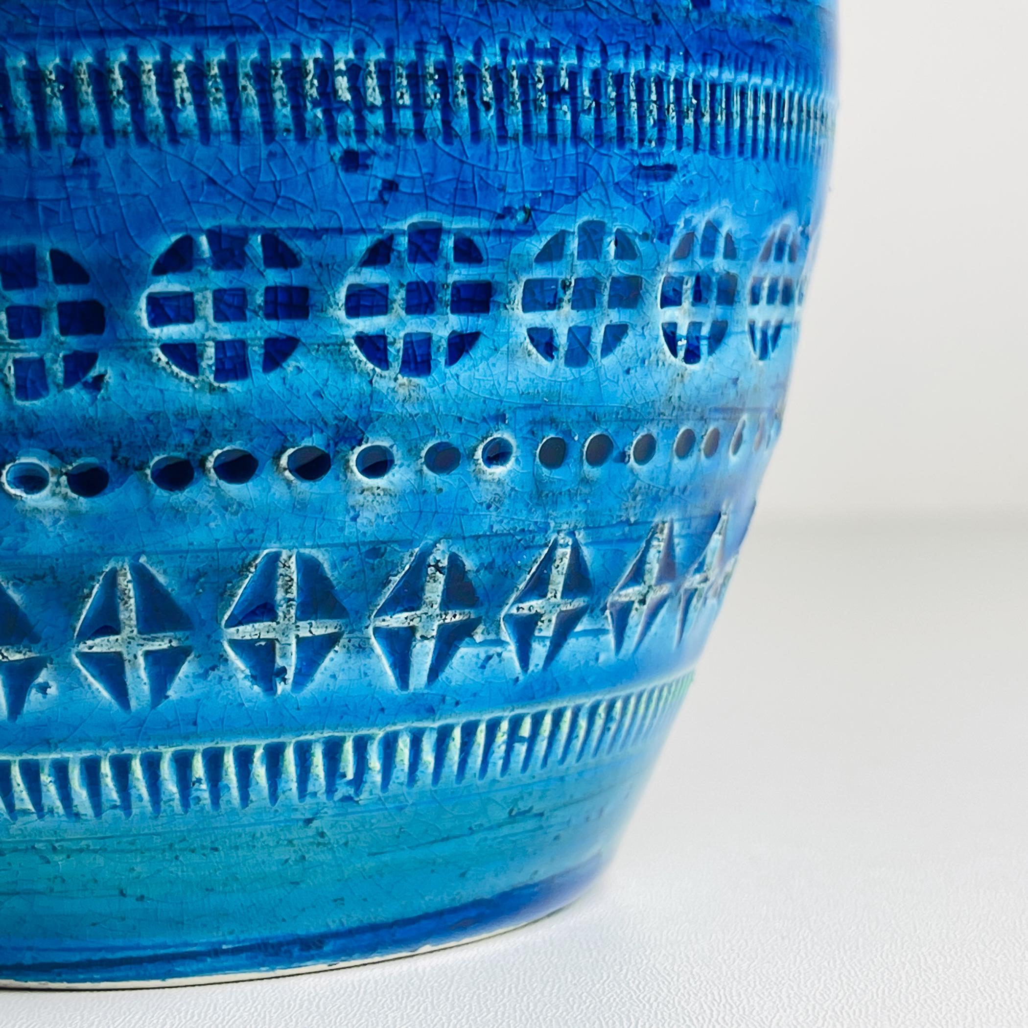 Vase Rimini Blue, design Aldo Londi, Bitossi Italie 1970 en vente 2