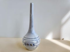 Roger Capron - Vintage Ceramic Vodka Decanter with Long Neck