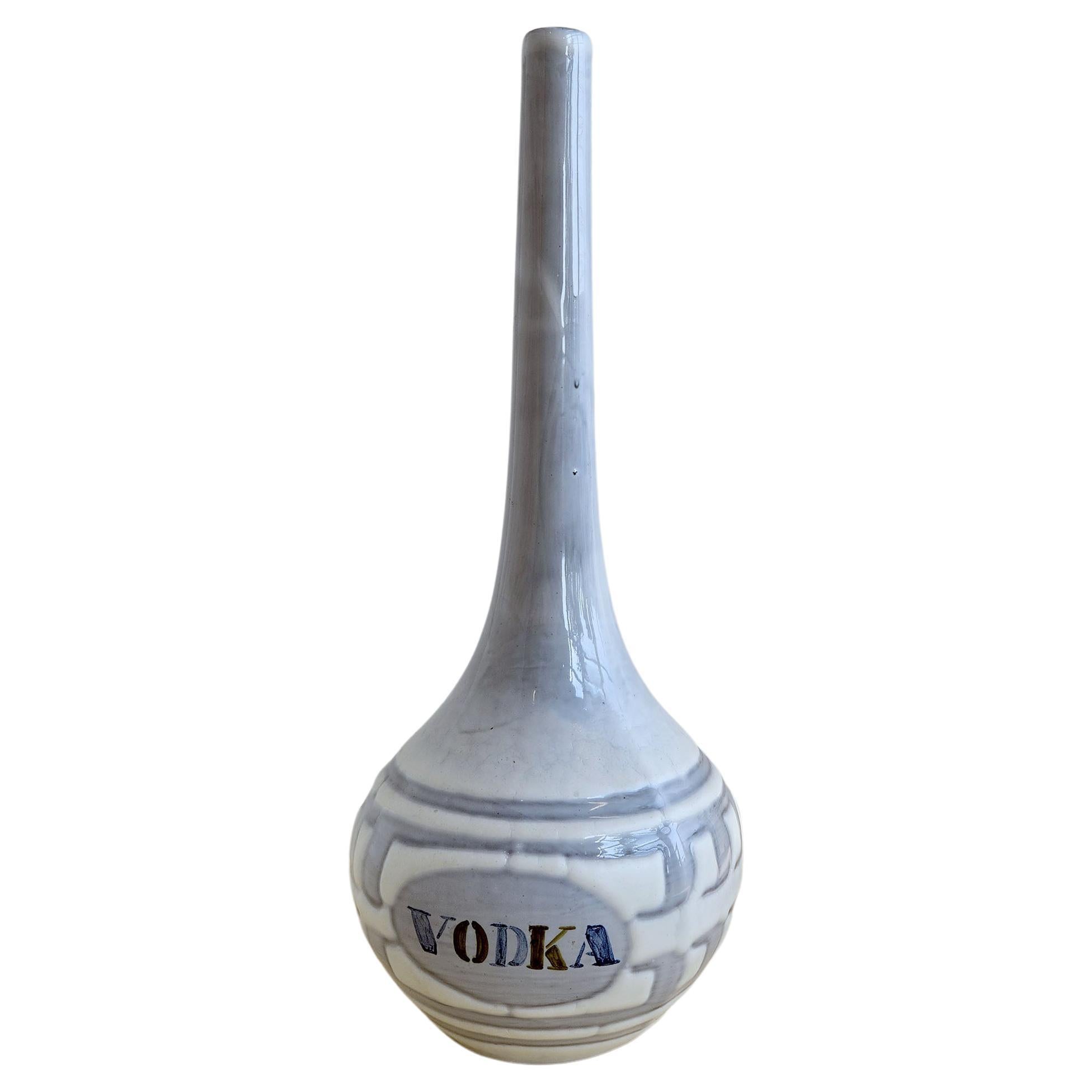 Roger Capron - Vintage Vodka-Dekanter aus Keramik mit langem Hals aus Keramik im Angebot