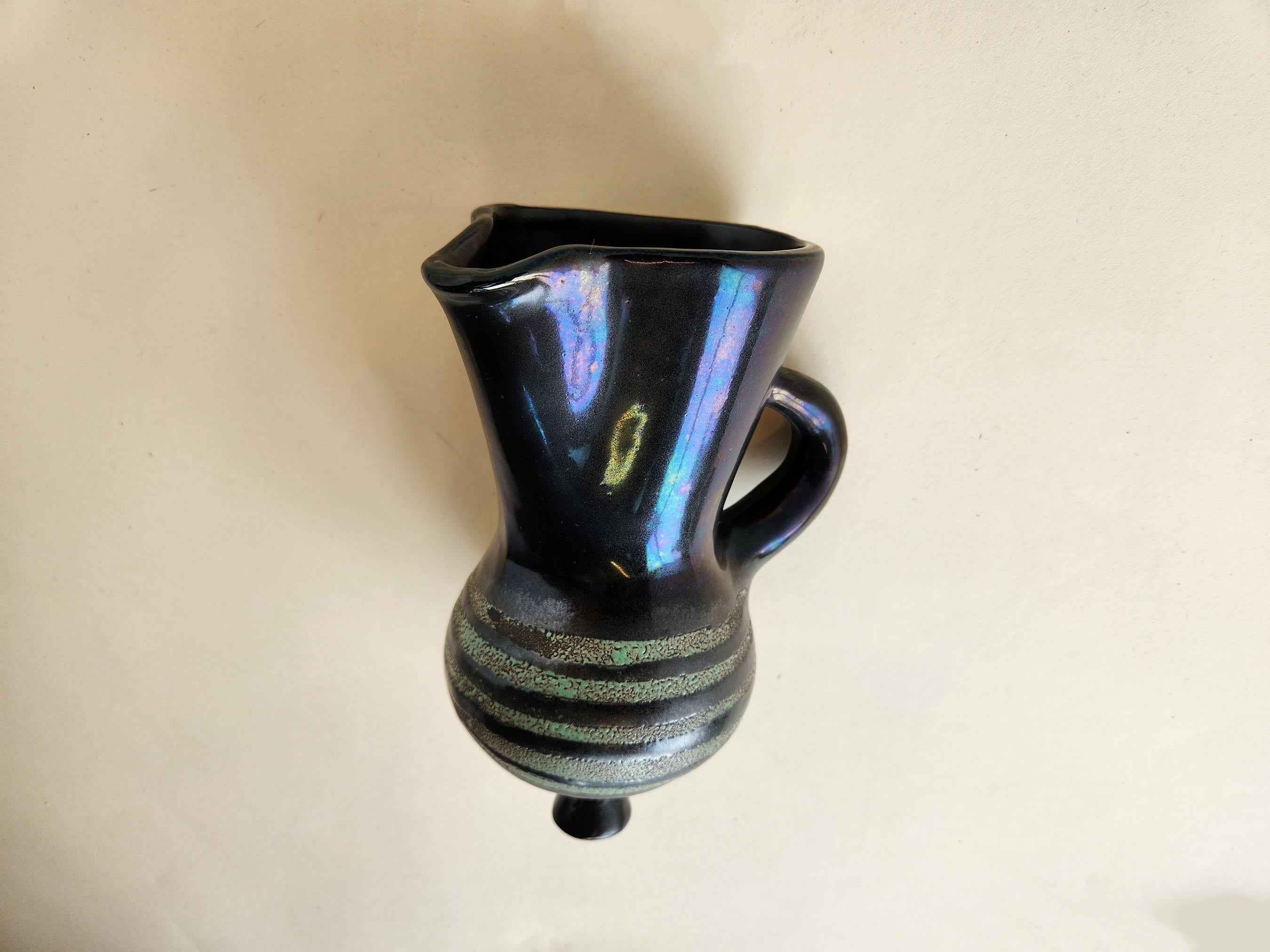 Roger Capron - Vintage Ceramic Wall Mounted Vase  For Sale 1