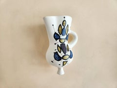 Roger Capron - Vintage Ceramic Wall Mounted Vase with Abstract Motive