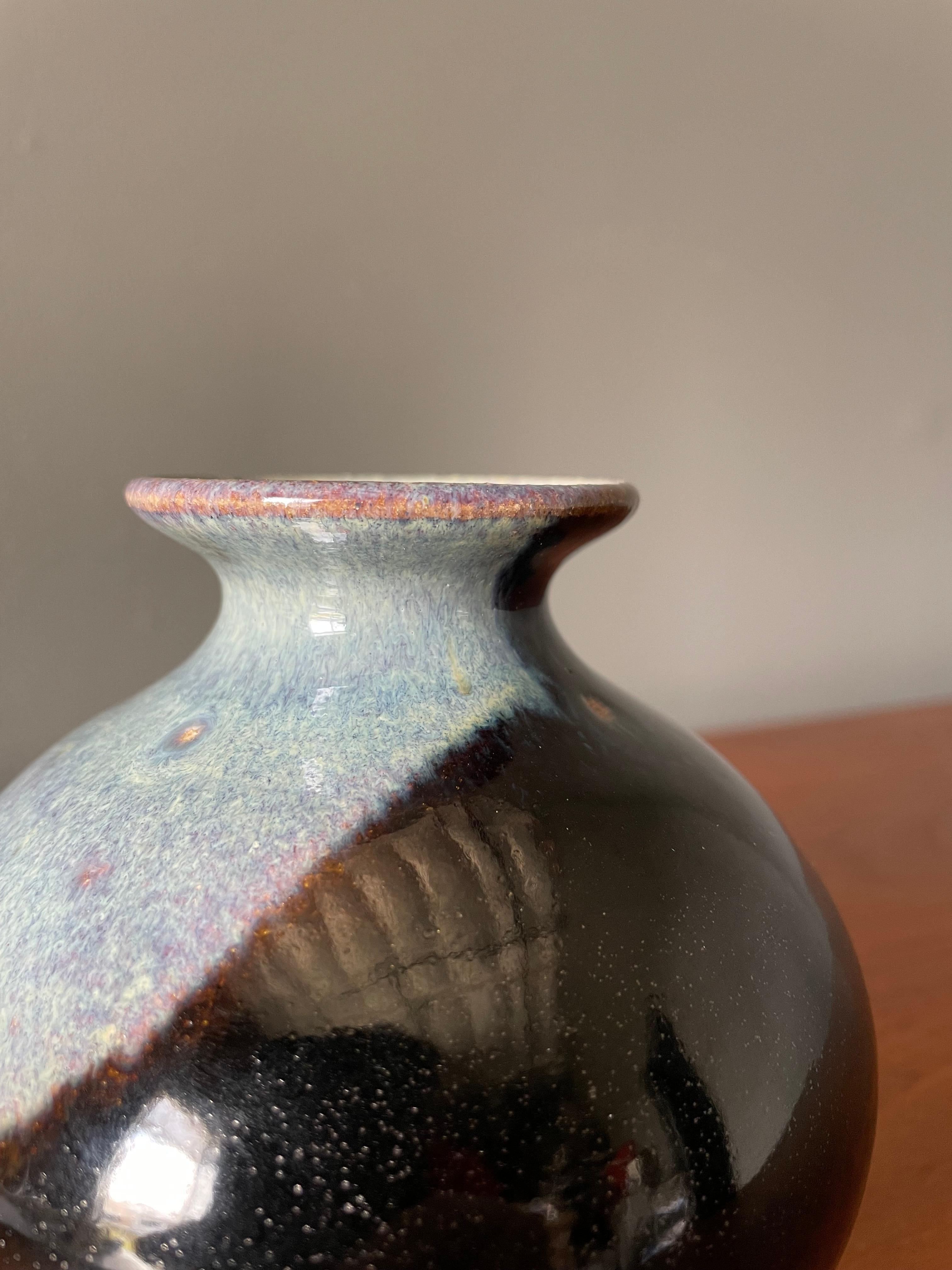 Américain Vase en céramique vintage en forme de roseau en vente