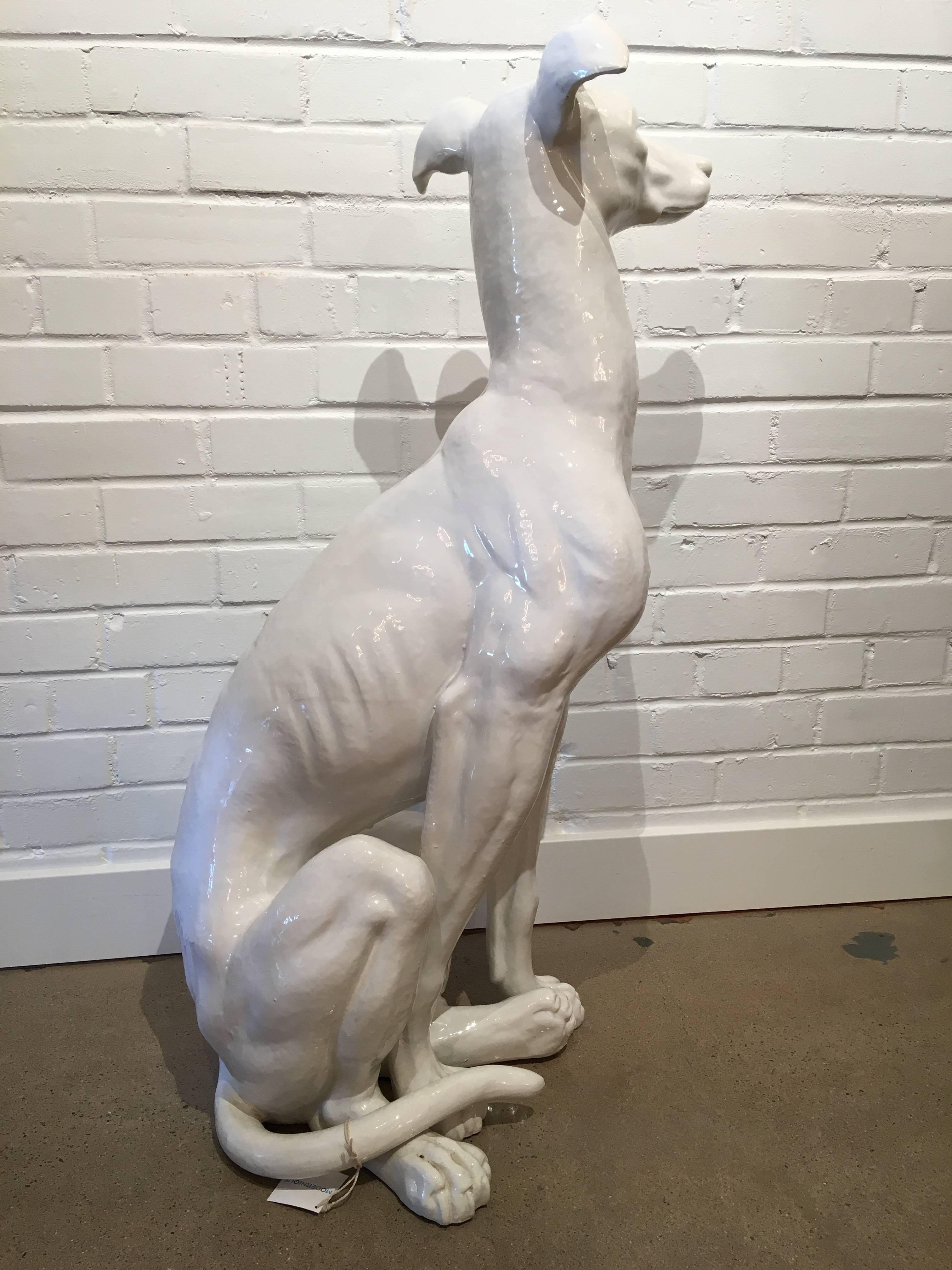 English Vintage Ceramic Greyhound For Sale
