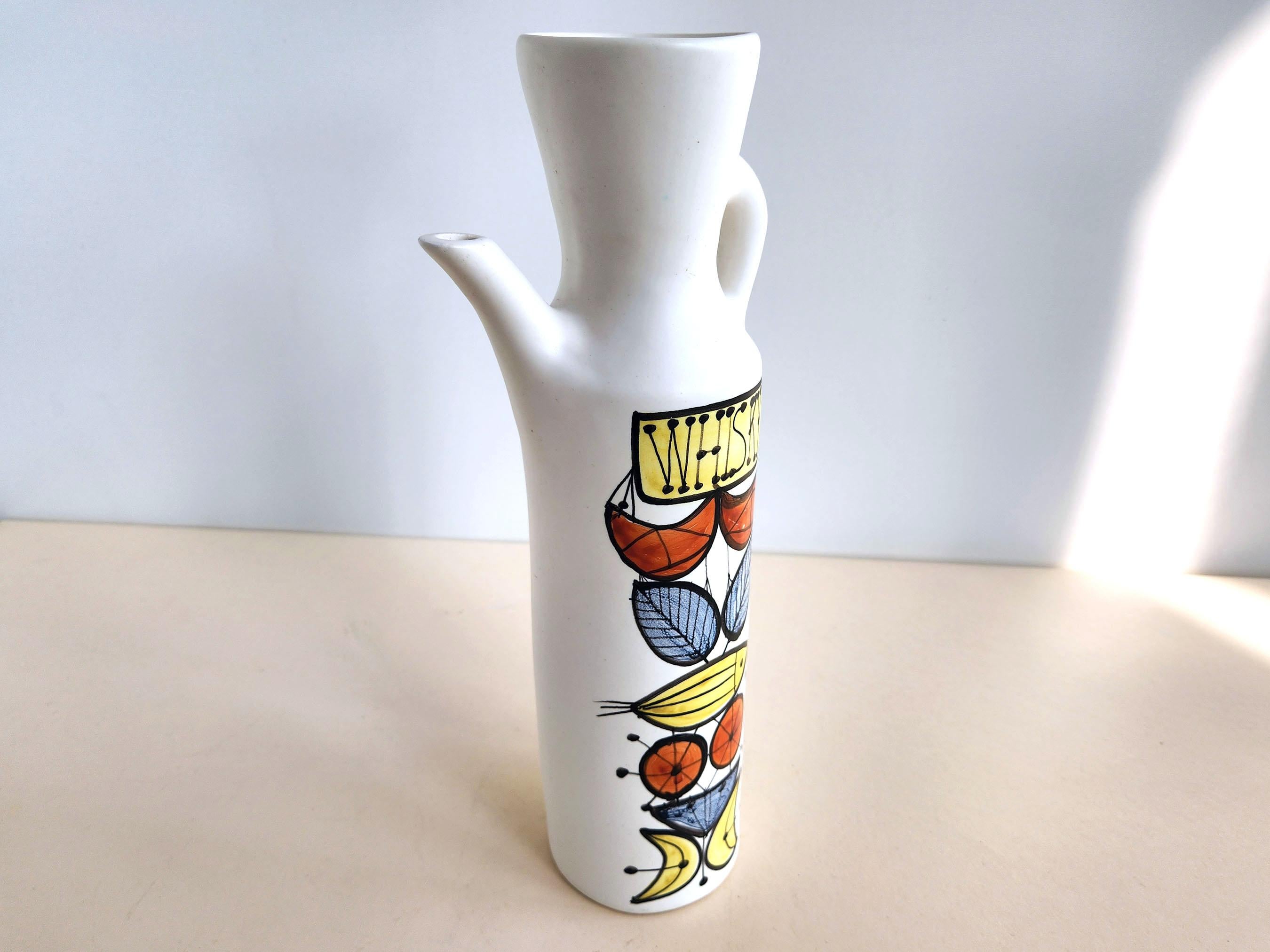 Roger Capron - Vintage Keramik-Whisky-Flask aus Keramik (Französisch) im Angebot