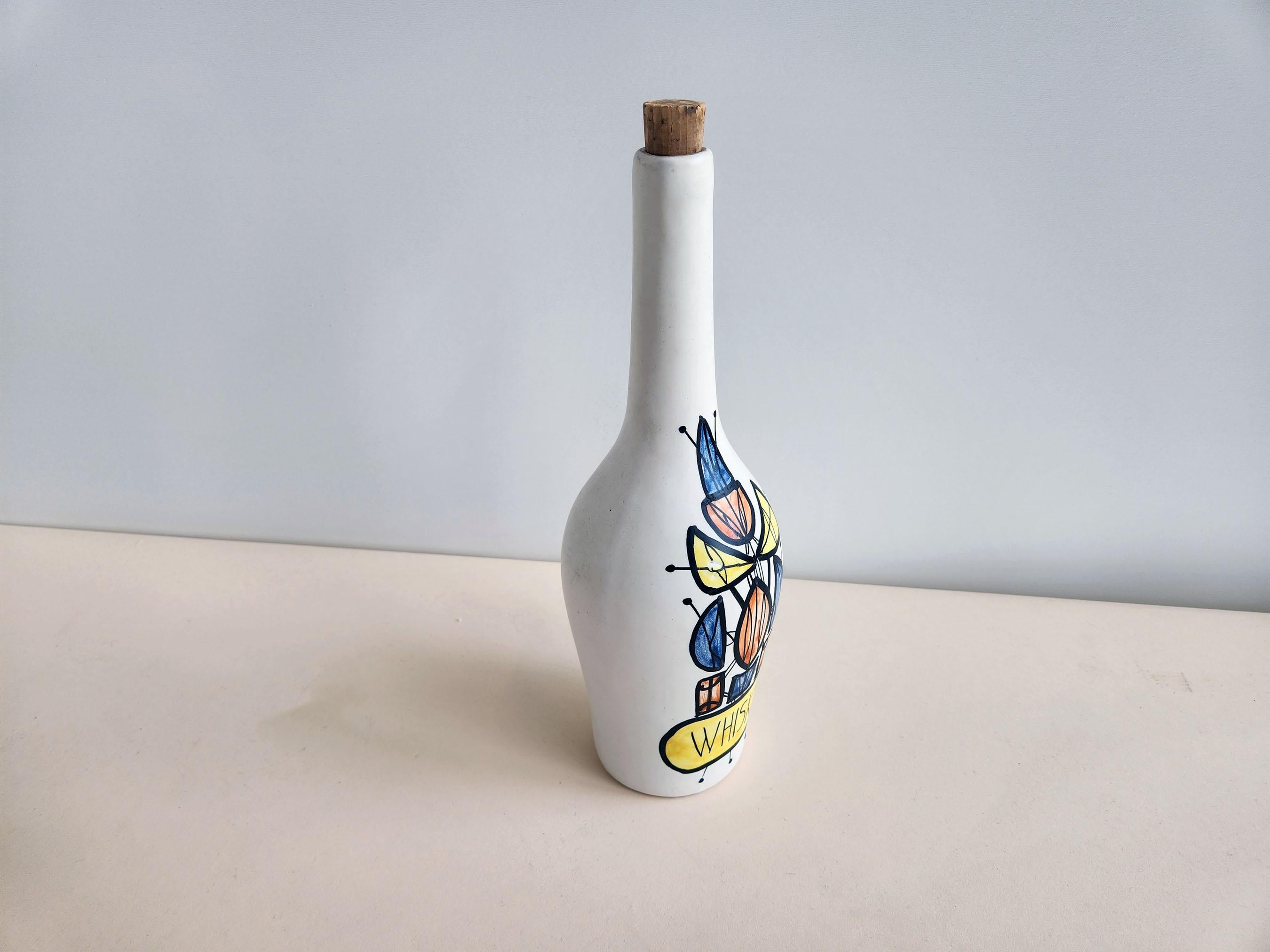 Roger Capron - Vintage Keramik-Whisky-Flask aus Keramik  im Zustand „Hervorragend“ im Angebot in Stratford, CT