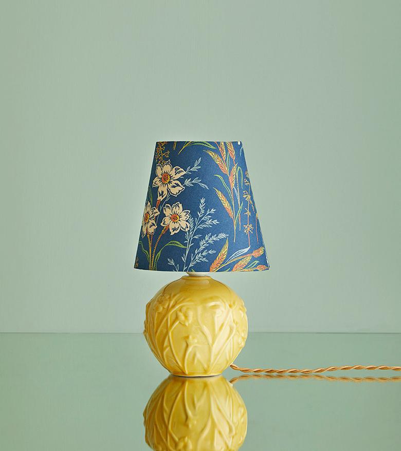 France, 1980's

Ceramic table lamp in yellow glaze with customized shade by The Apartment.