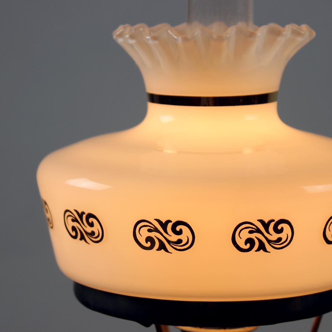 Vintage Ceramic & Glass Table Lamp, Opp Jihlava, 1950s For Sale 2