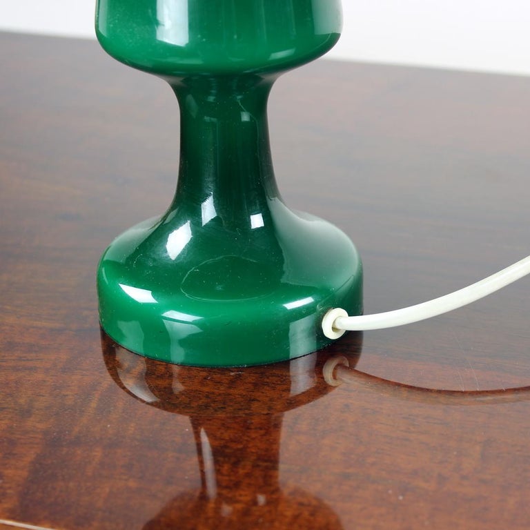 Vintage Ceramic and Glass Table Lamp, Opp Jihlava, 1950s For Sale at
