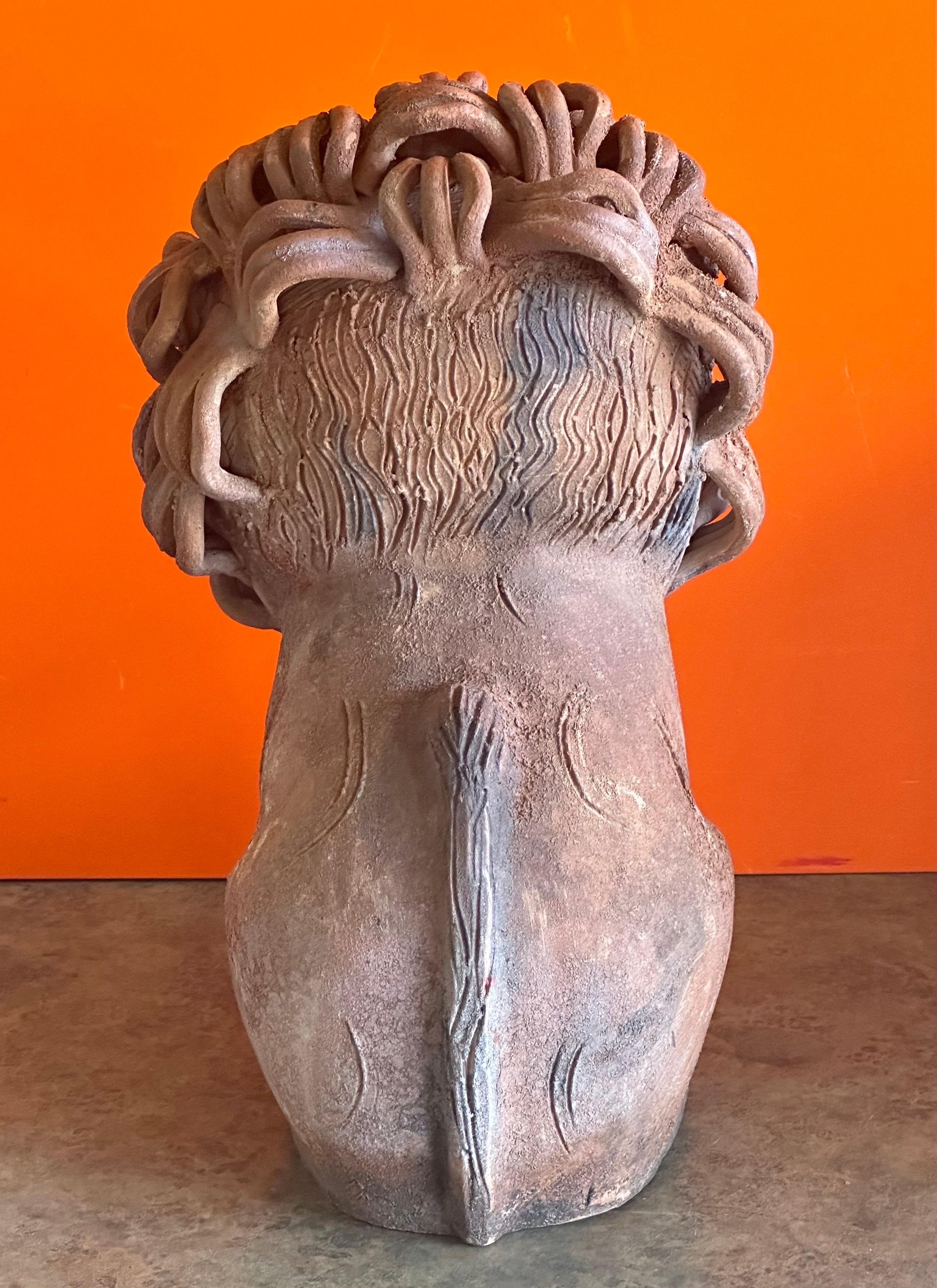 Vintage Ceramiche / Pottery Lion Sculpture by Aldo Londo for Bitossi Raymor For Sale 3