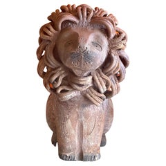 Vintage Ceramiche / Pottery Lion Sculpture by Aldo Londo for Bitossi Raymor