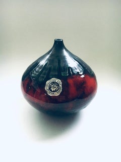 Vintage Céramiques d'Art Signées Ceramic Art Vase, Rigo Belgium 1960's