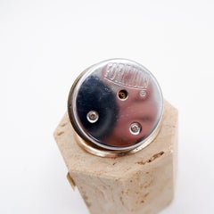 Vintage Cerri Nestore octagonal travertine table lighter - Italy 1970s