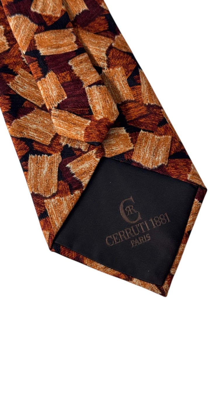 Cravate Cerruti 100% Soie - Fabriquée En France - Couleur Noir - Occasion Excellent État