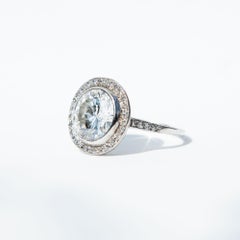 Vintage 3.62 Carat Diamond and Platinum Solitaire Ring