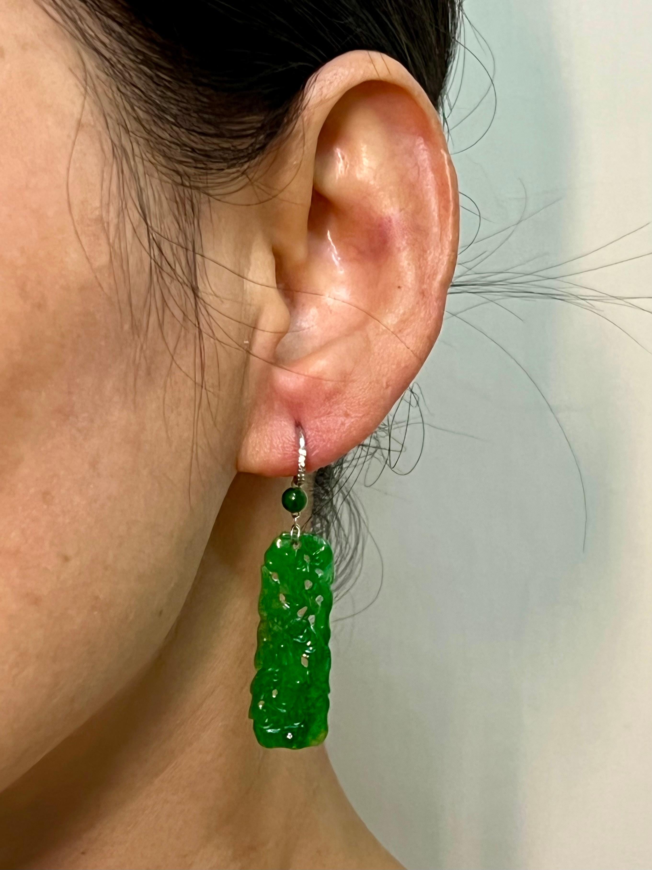 jade earrings vintage
