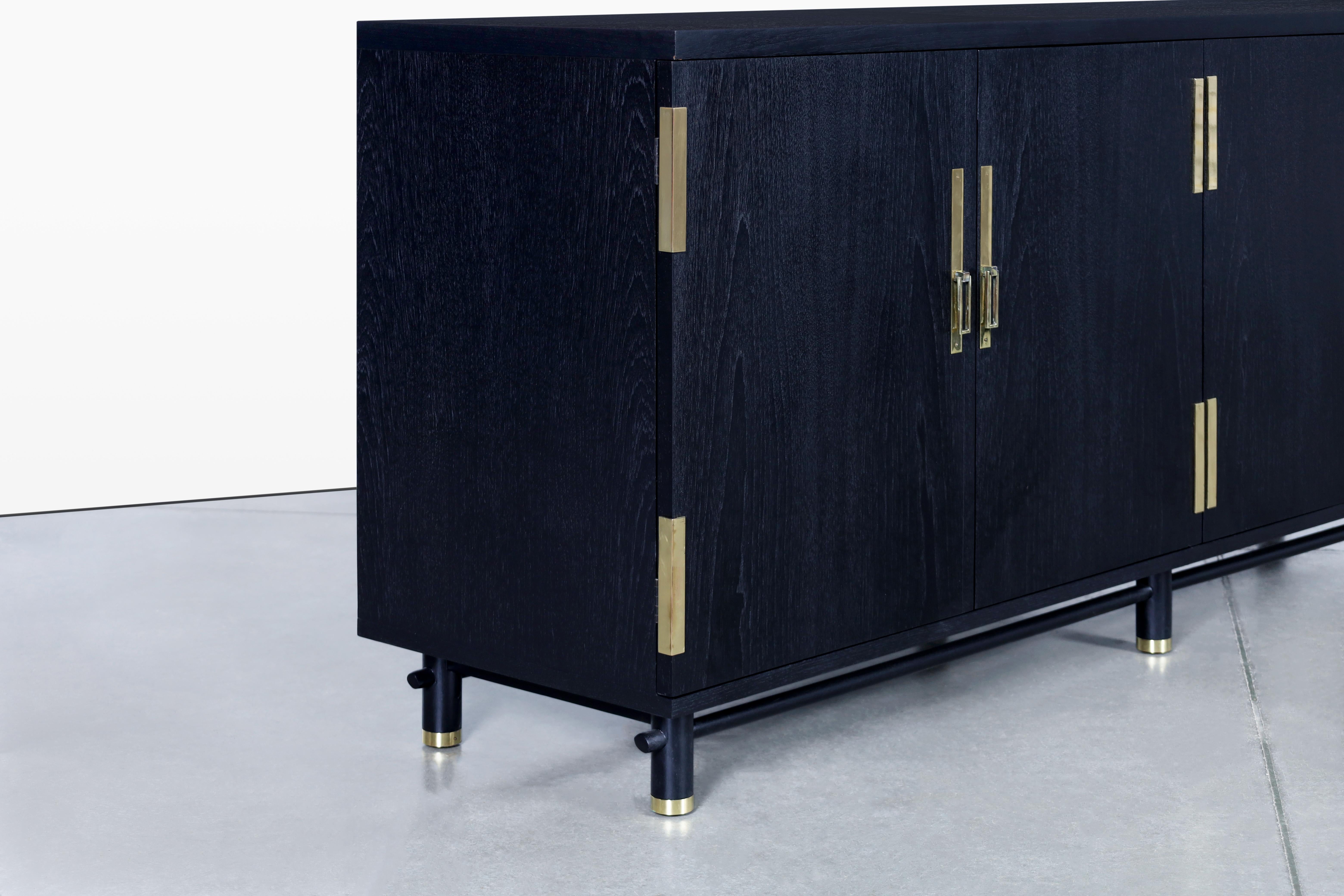 Mid-Century Modern Vintage Cerused Credenza by Michael Taylor for Baker For Sale