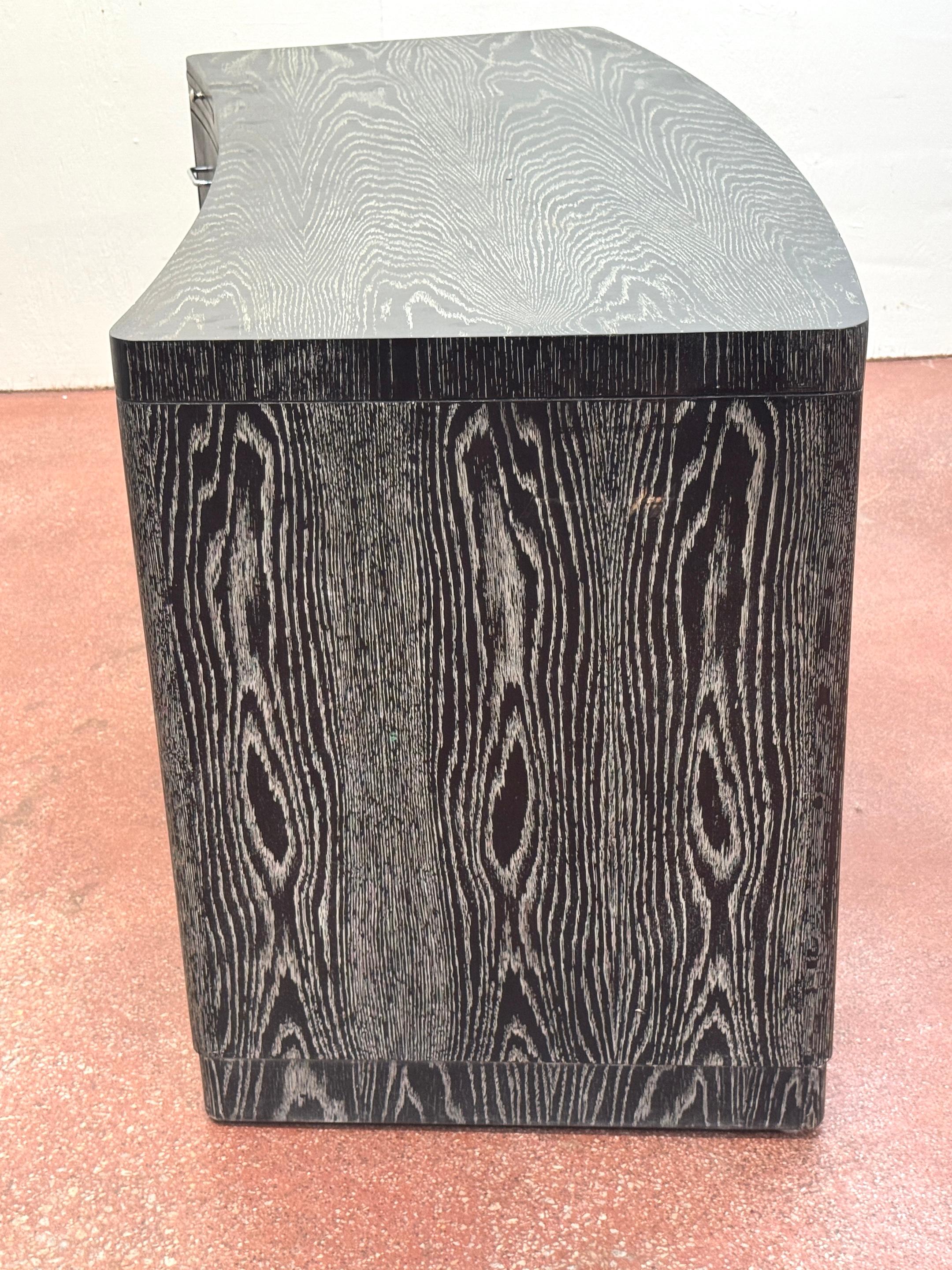 Métal Bureau de direction vintage en Oak Oak, dans le style de James Mont en vente