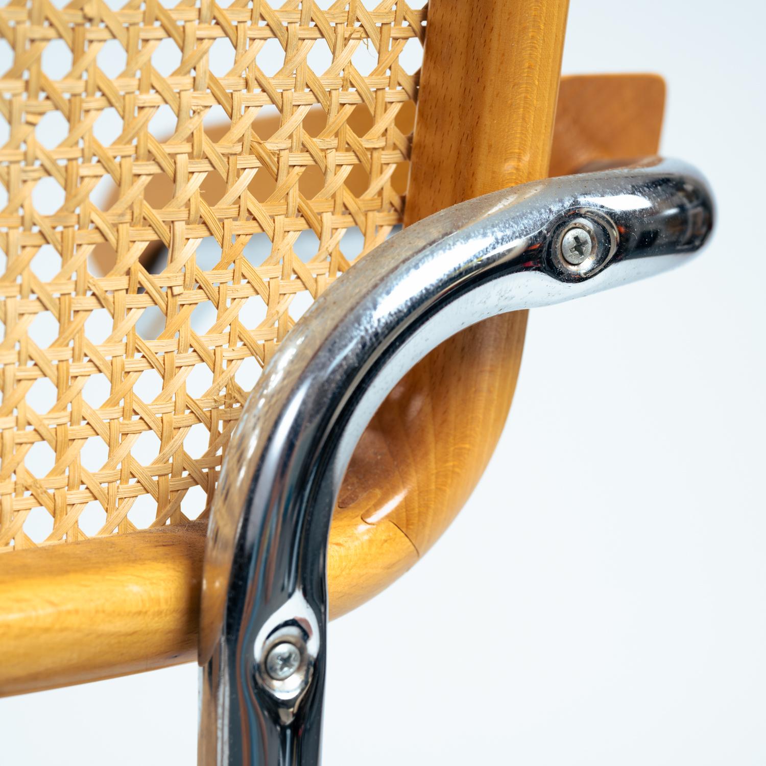 Cesca b64 Chaises en osier Bauhaus, dans le style de Marcel Breuer, empilables, 4 en vente 4