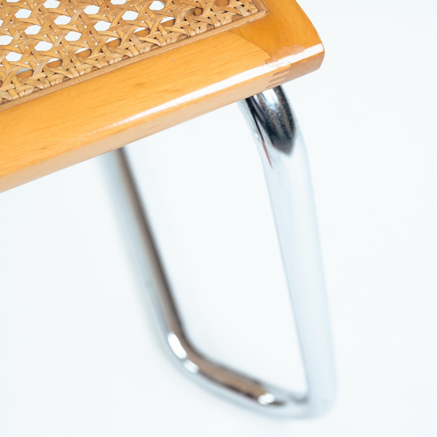 Cesca b64 Chaises en osier Bauhaus, dans le style de Marcel Breuer, empilables, 4 en vente 9
