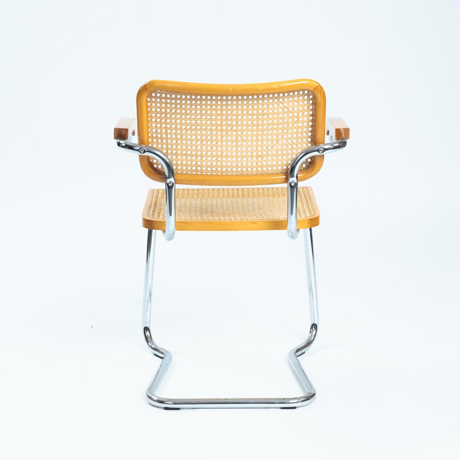 Cesca b64 Chaises en osier Bauhaus, dans le style de Marcel Breuer, empilables, 4 Bon état - En vente à Zevenaar, NL