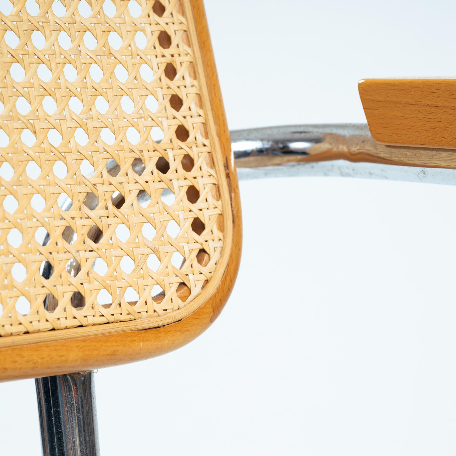 Cesca b64 Chaises en osier Bauhaus, dans le style de Marcel Breuer, empilables, 4 en vente 1