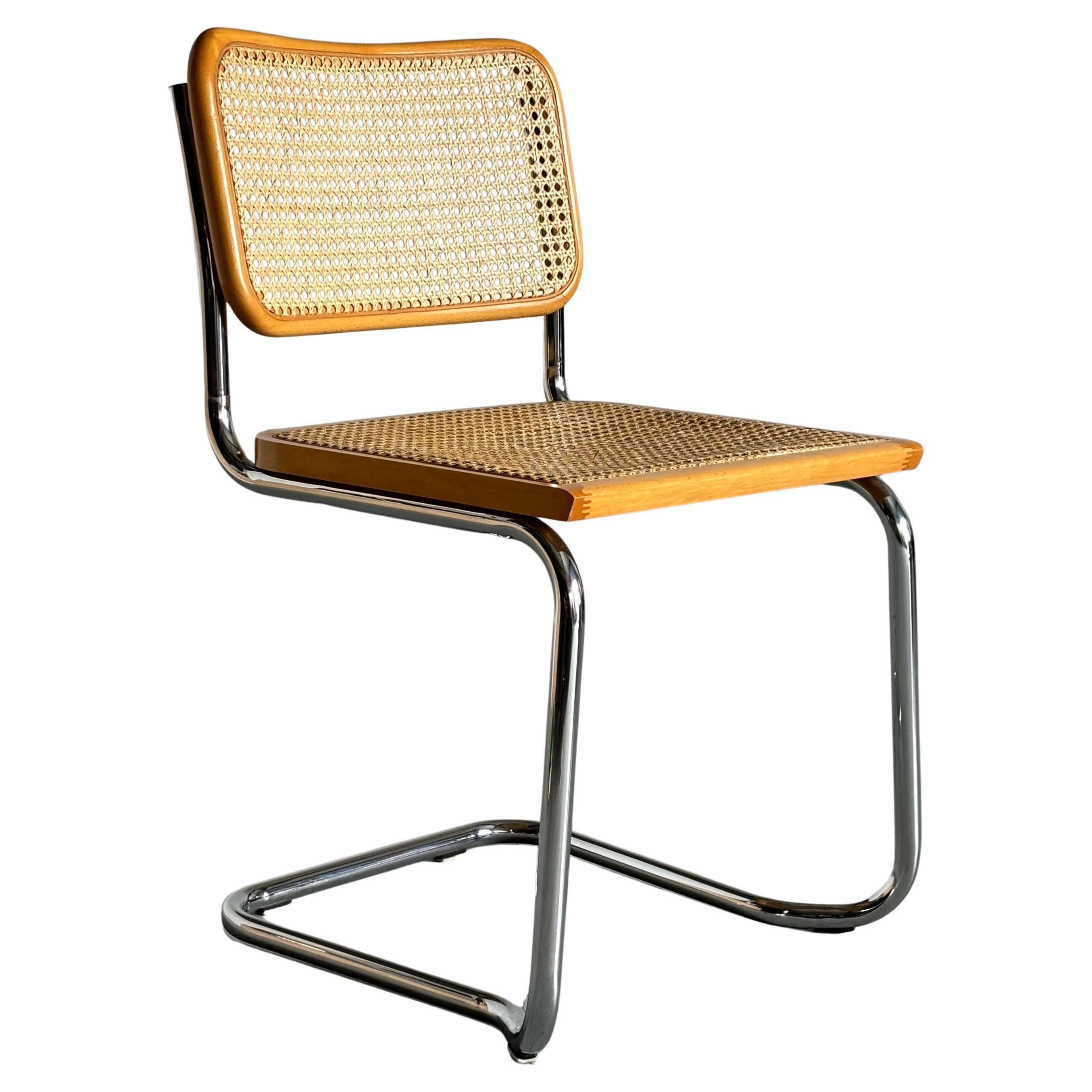 Vintage Cesca Mid Century Cantilever Chair, Marcel Breuer B32 Made in Italy