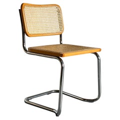 Silla voladiza vintage Cesca Mid Century, Marcel Breuer B32 Made in Italy