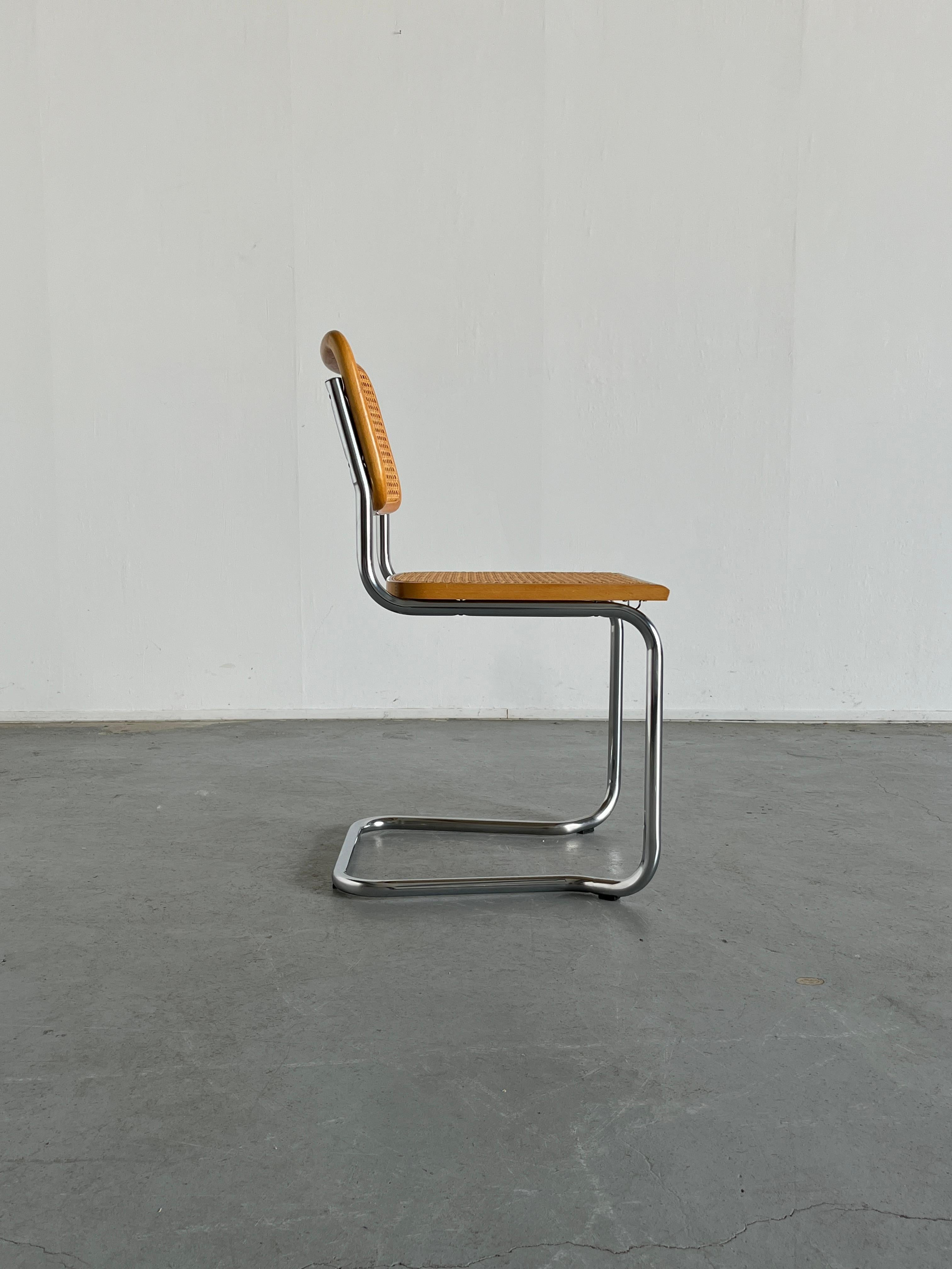 Silla Cantilever Vintage Cesca Mid Century, Silla Estilo Marcel Breuer B32, Italia Moderno de mediados de siglo