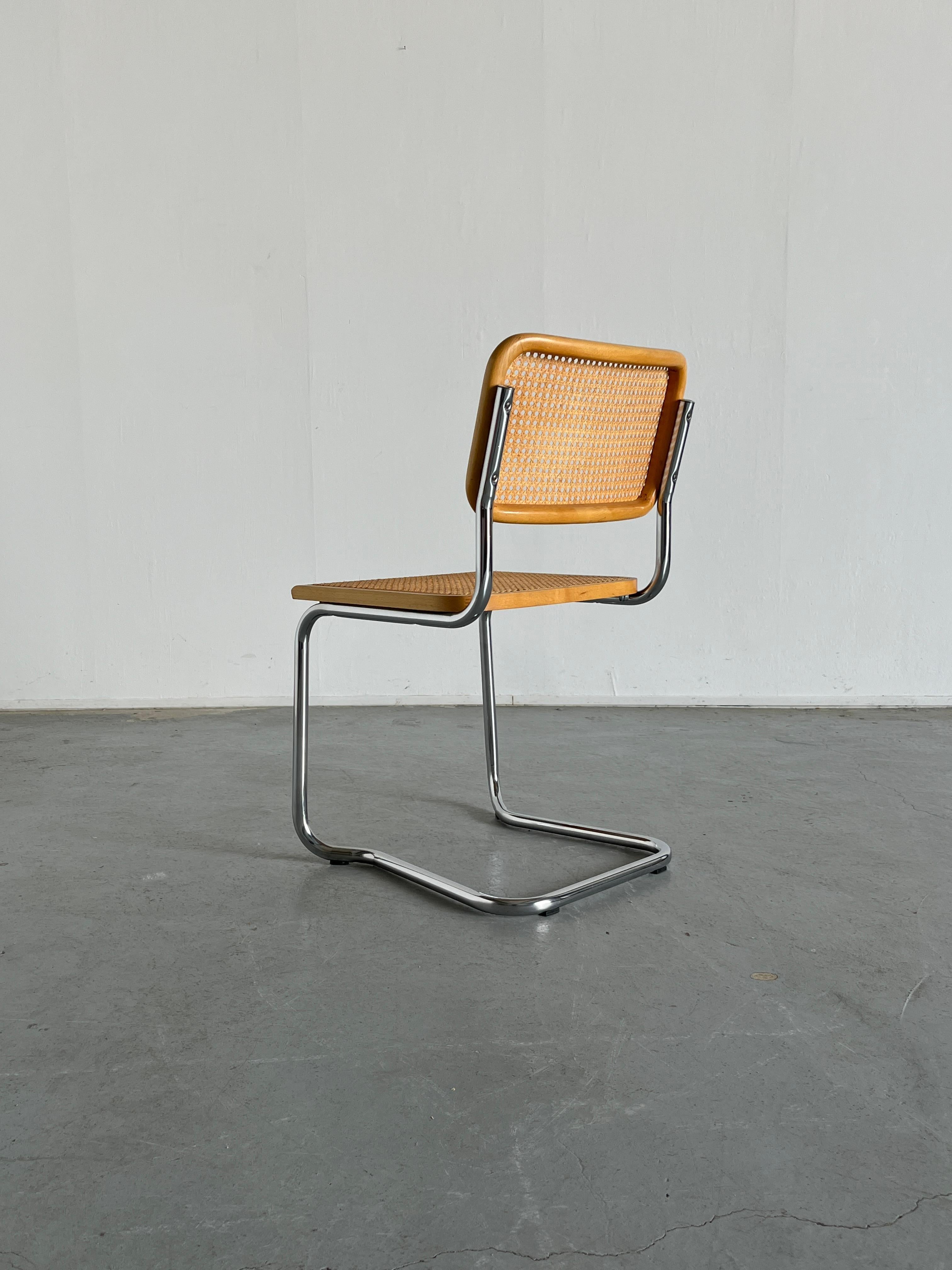 Silla Cantilever Vintage Cesca Mid Century, Silla Estilo Marcel Breuer B32, Italia Italiano