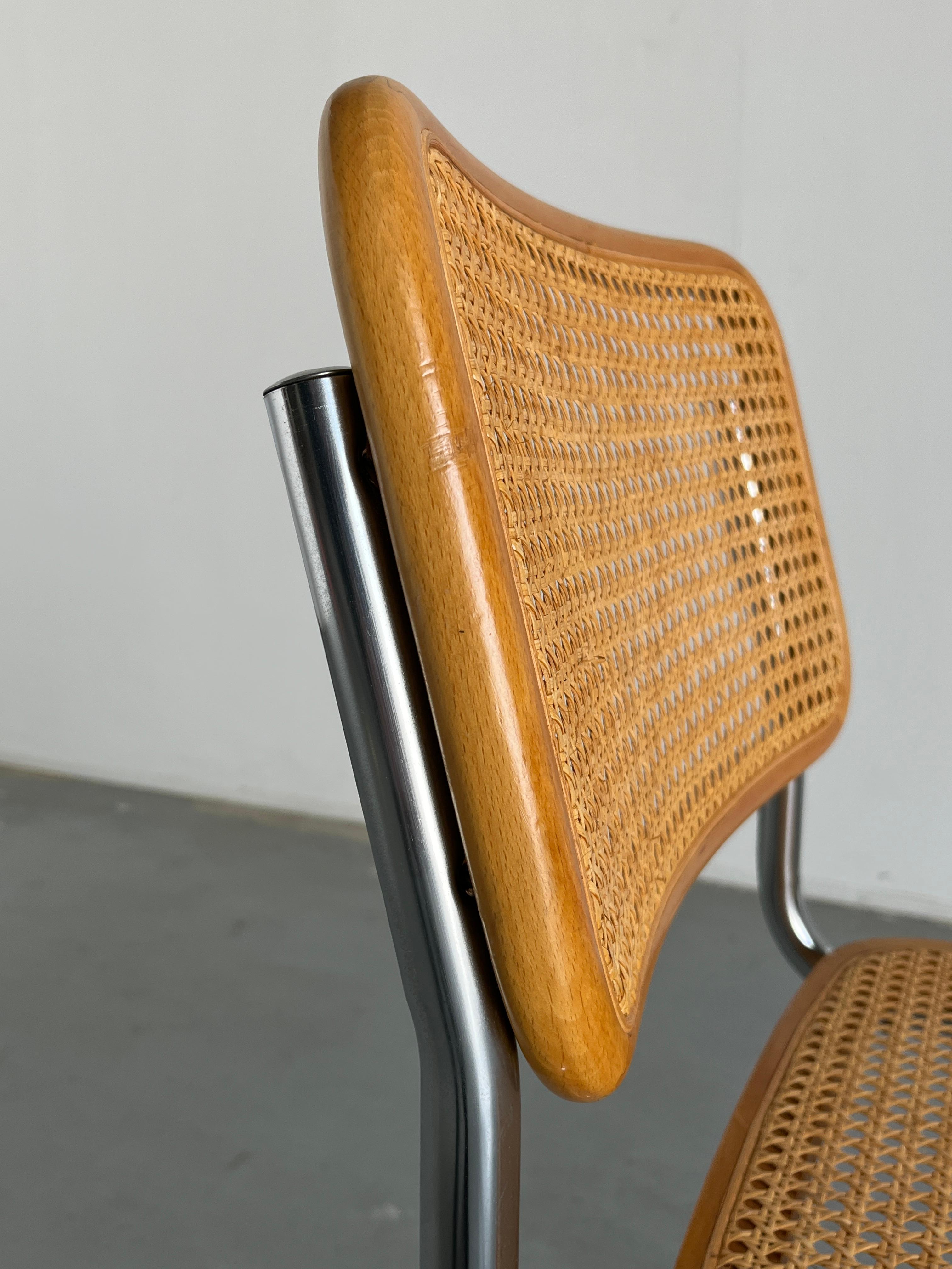 Silla Cantilever Vintage Cesca Mid Century, Silla Estilo Marcel Breuer B32, Italia 1