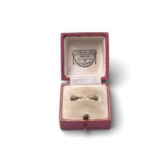 Vintage C.H. Moody & Son Red Leatherette Ring Box, 20th Century, UK