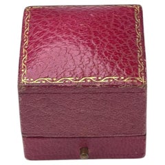 Vintage C.H. Moody & Son Red Leatherette Ring Box, 20th Century, UK