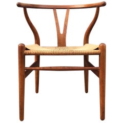 Vintage CH24 Eichenholz Beistellstuhl von Hans J. Wegner für Carl Hansen & Søn:: 1960er Jahre