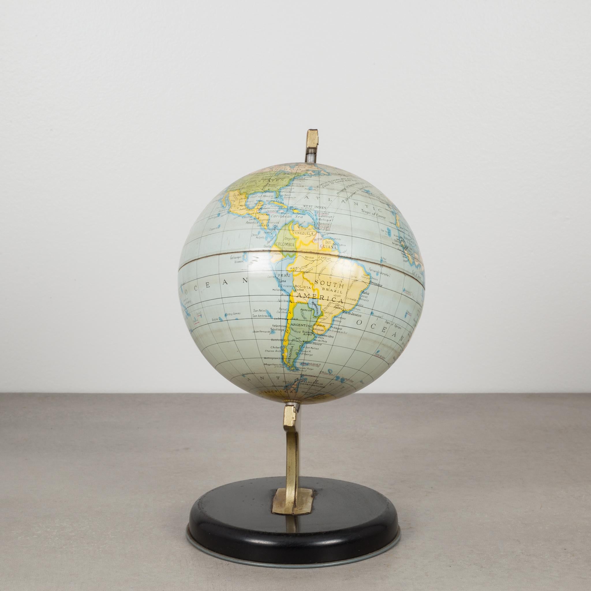 vintage metal globe