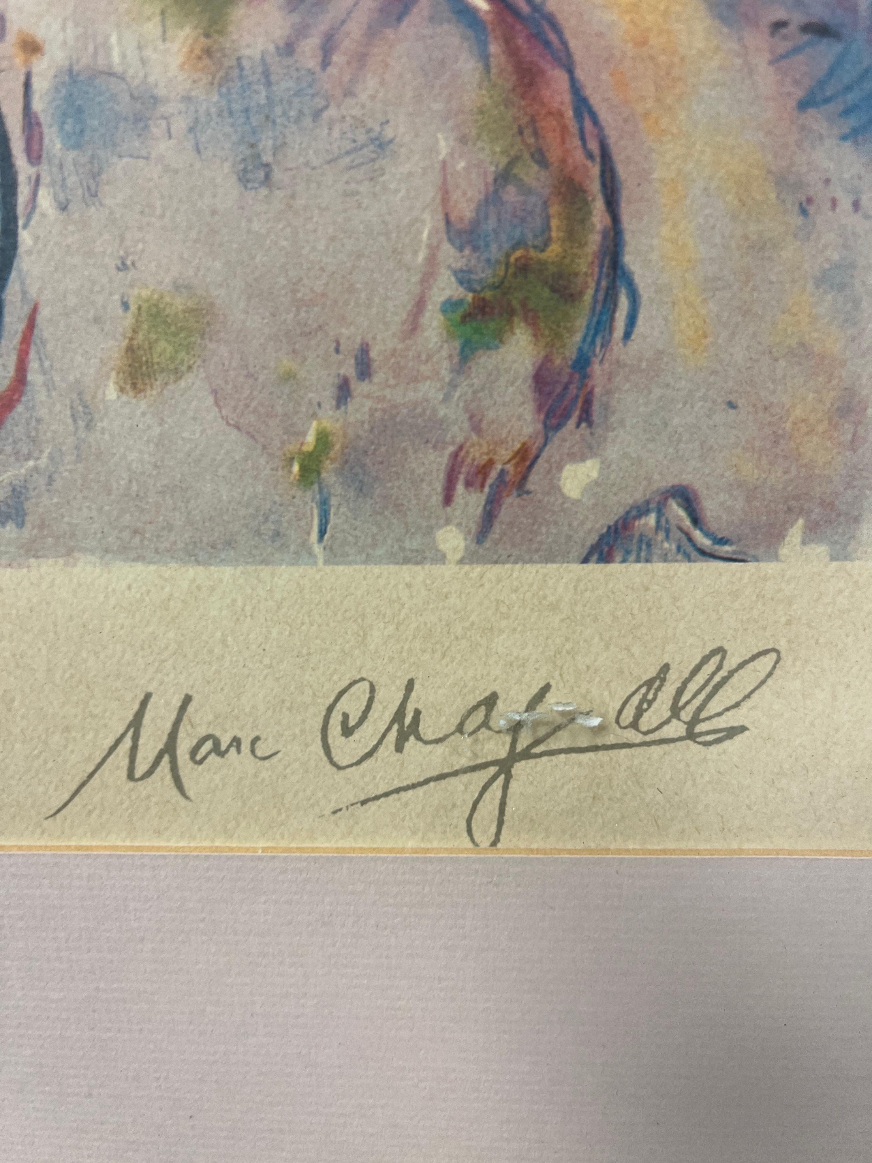 Impression chagall vintage Bon état à W Allenhurst, NJ