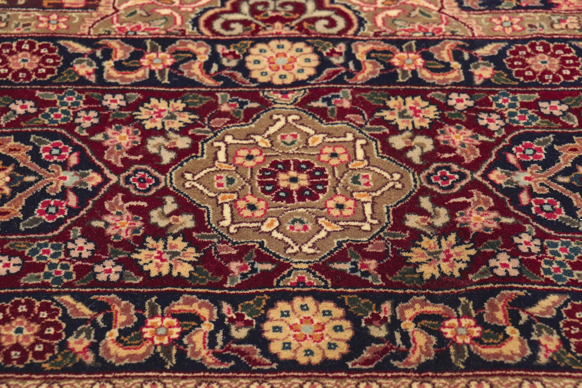 Pakistani Vintage Persian Style Chaharbagh Garden Rug For Sale