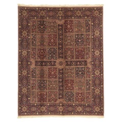 Retro Persian Style Chaharbagh Garden Rug