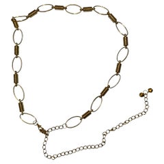 Vintage Chain Belt with Barrel Shape Links