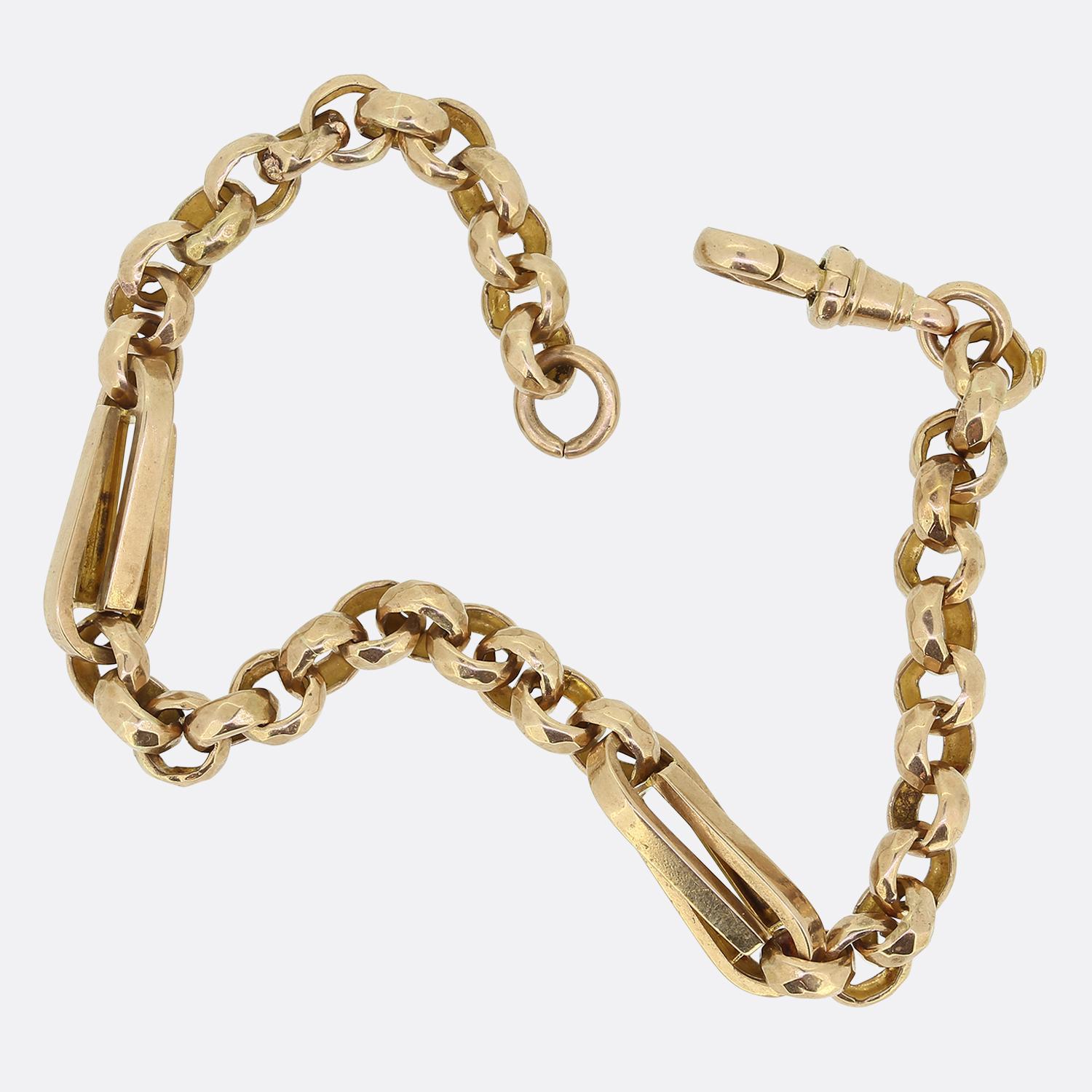 Women's or Men's Vintage Chain Bracelet For Sale