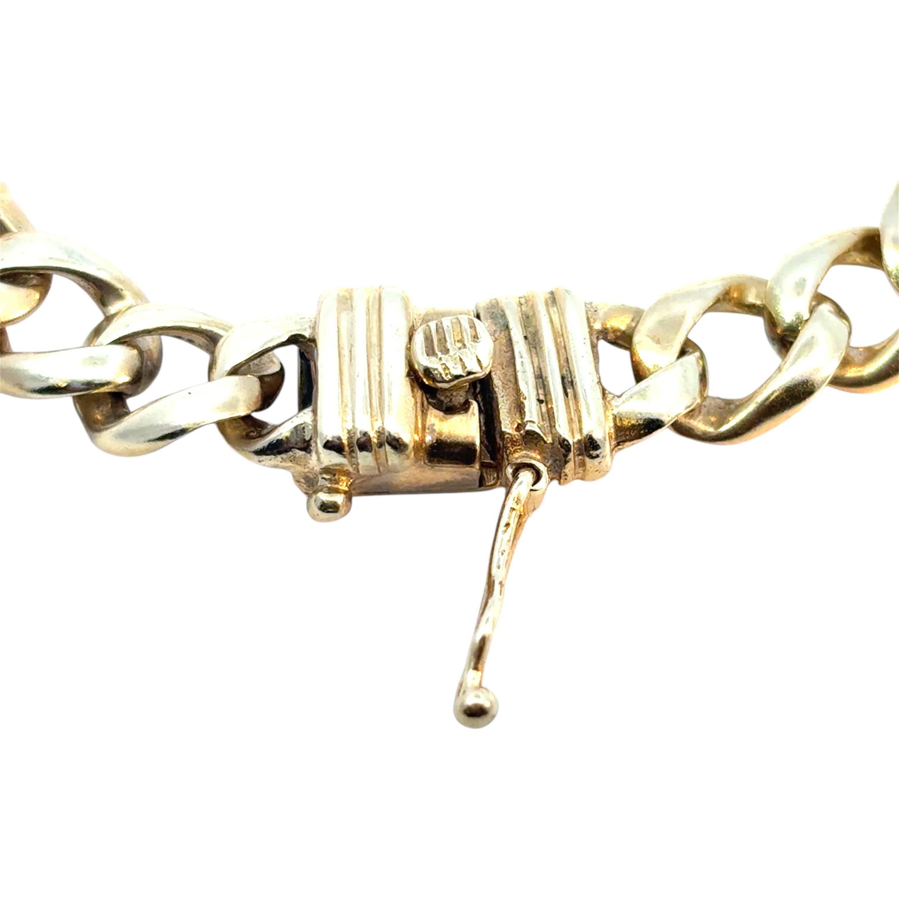 Vintage Chain Link Bracelet made of 14k Yellow Gold For Sale 7