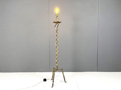 Vintage chain link floor lamp, 1960s