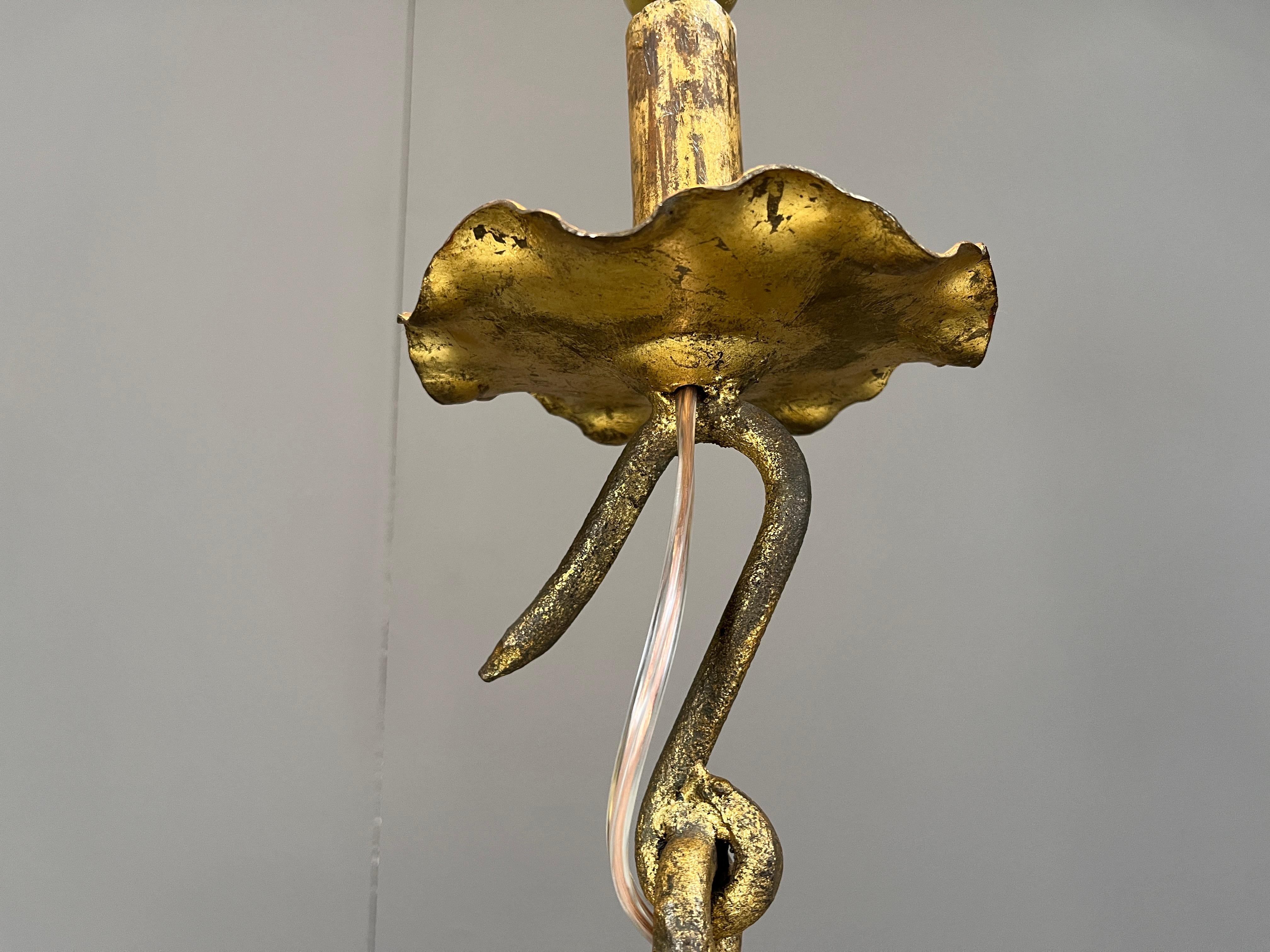 Metal Vintage chain link floor lamp, 1960s