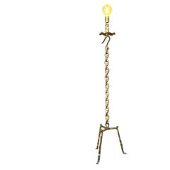 Vintage chain link floor lamp, 1960s