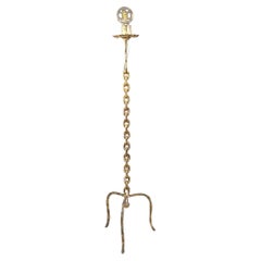 Vintage chain link floor lamp, 1960s