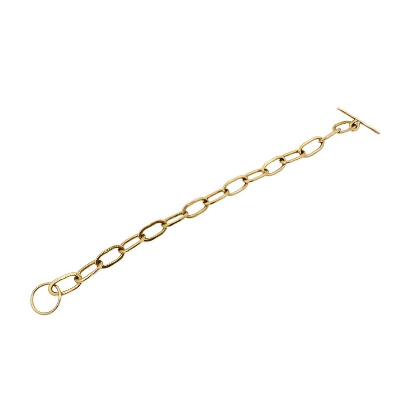 Bracelet vintage à maillons en chaîne et à bascule en or 14k Unisexe en vente
