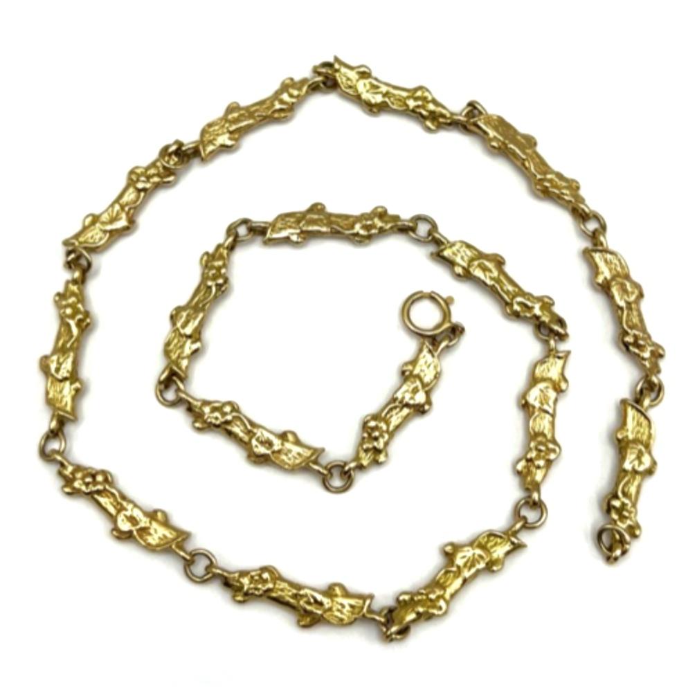 Women's or Men's Vintage Chain Necklace Gold 14k For Sale